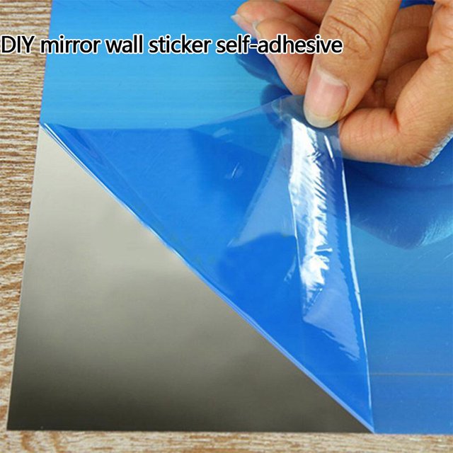 Billuyoard Pegatina de espejo para pared, superficie reflectante para el hogar, calcomanía autoadhesiva, pegatinas impermeables sin niebla, boda, Type3 NO3