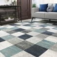 thumbnail image 5 of Contemporary Tile Plush Polypropylene Indoor Runner Rug, 8' x 10', Rivulet, 5 of 8