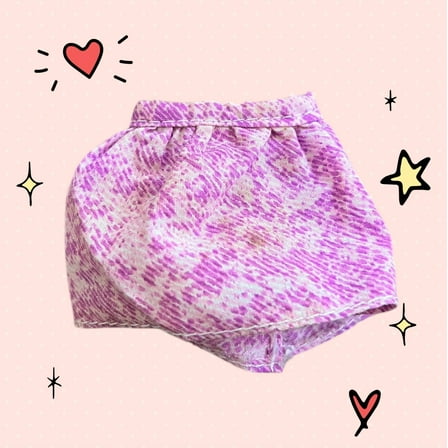 Lol Surprise doll OMG Bartz Rare Sharin Sisters Pink White Denim Skirt Mini Short Outfit 1991