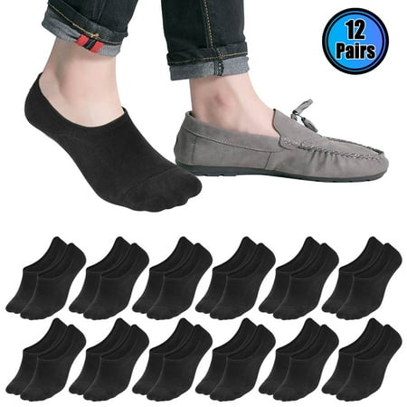

12pairs Unisex No Show Socks EEEkit Non-Slip Low Cut Socks Low Tab Socks for Women Men Breathable Invisible Boat Socks for Sneakers Running Shoes and Loafers