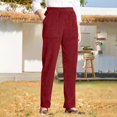 thumbnail image 2 of Garbnen Corduroy Pants Woman Elastic Waist Straight Leg Pants Women Loose Fit Spring Winter Lounge Pants Women with Pocket, 2 of 6