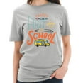 thumbnail image 2 of Big Size Happy First Day Of School Cotton Short Sleeve Graphic Shirt - Heather Grey 3XL, 2 of 3