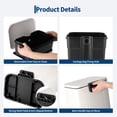 thumbnail image 4 of Garvee Bote de Basura 30L de Acero Inoxidable con Pedal y Tapa de Cierre Suave – Incluye Cubo Interior, para Cocina y Oficina, 4 of 9