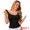 Black, variant on DARING DIVA Women's Slim-Fit Lace Trim Camisoles Ribbed U Neck Tank Top Small Black
