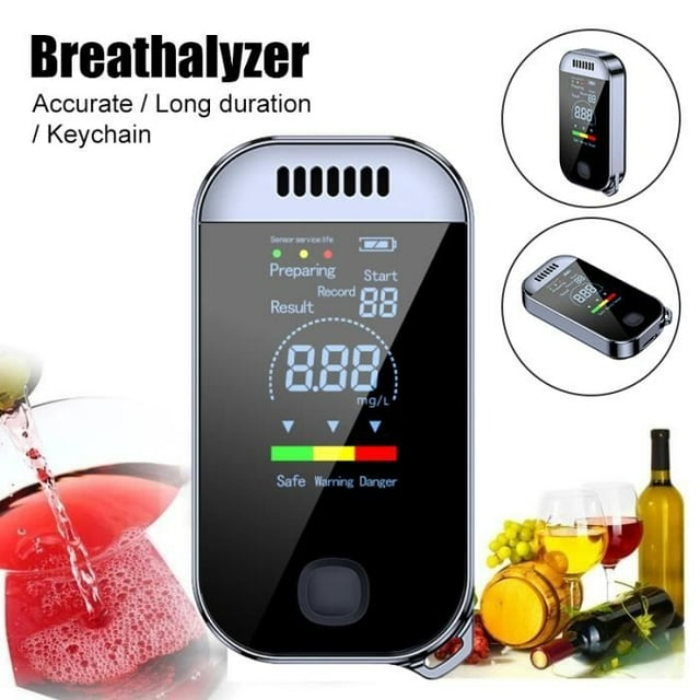 Electronic Breathalyzer - High Sensitivity, Professional Alcohol Tester with Digital LCD Display