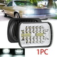 thumbnail image 2 of 1pcs 180W 7x6 Inch LED Headlight Hi/Lo DRL Beam For Jeep YJ MJ Ford E-150 E-350 E-250, Black Aluminum Housing with PMMA Lens, 2 of 10