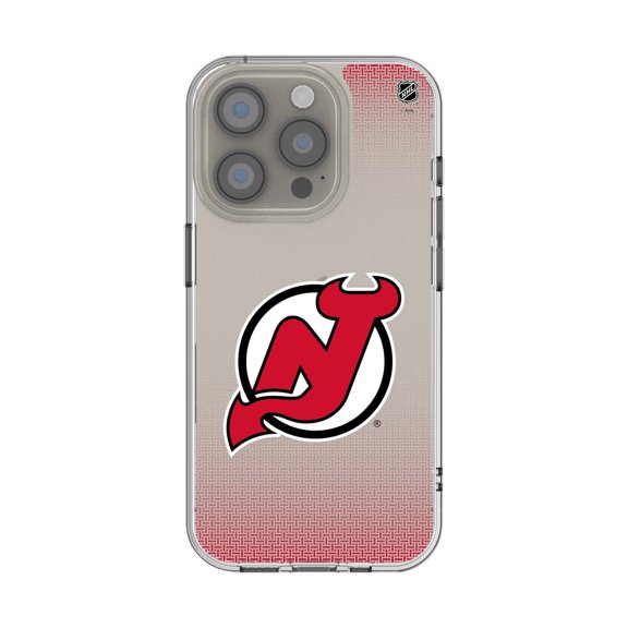 New Jersey Devils Linen Logo iPhone Clear Case