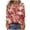 Red-Shirts, variant on Jsaierl Women's 3/4 Sleeve Tops Summer Button Up Round Neck Shirts Cute Print Ladies Blouses Work Dressy T-shirts Top S-2XL