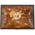 thumbnail image 3 of Floral Italian Hand Crafted Inlaid Wood Jewelry Music Box Plays Amazing Grace, 3 of 7