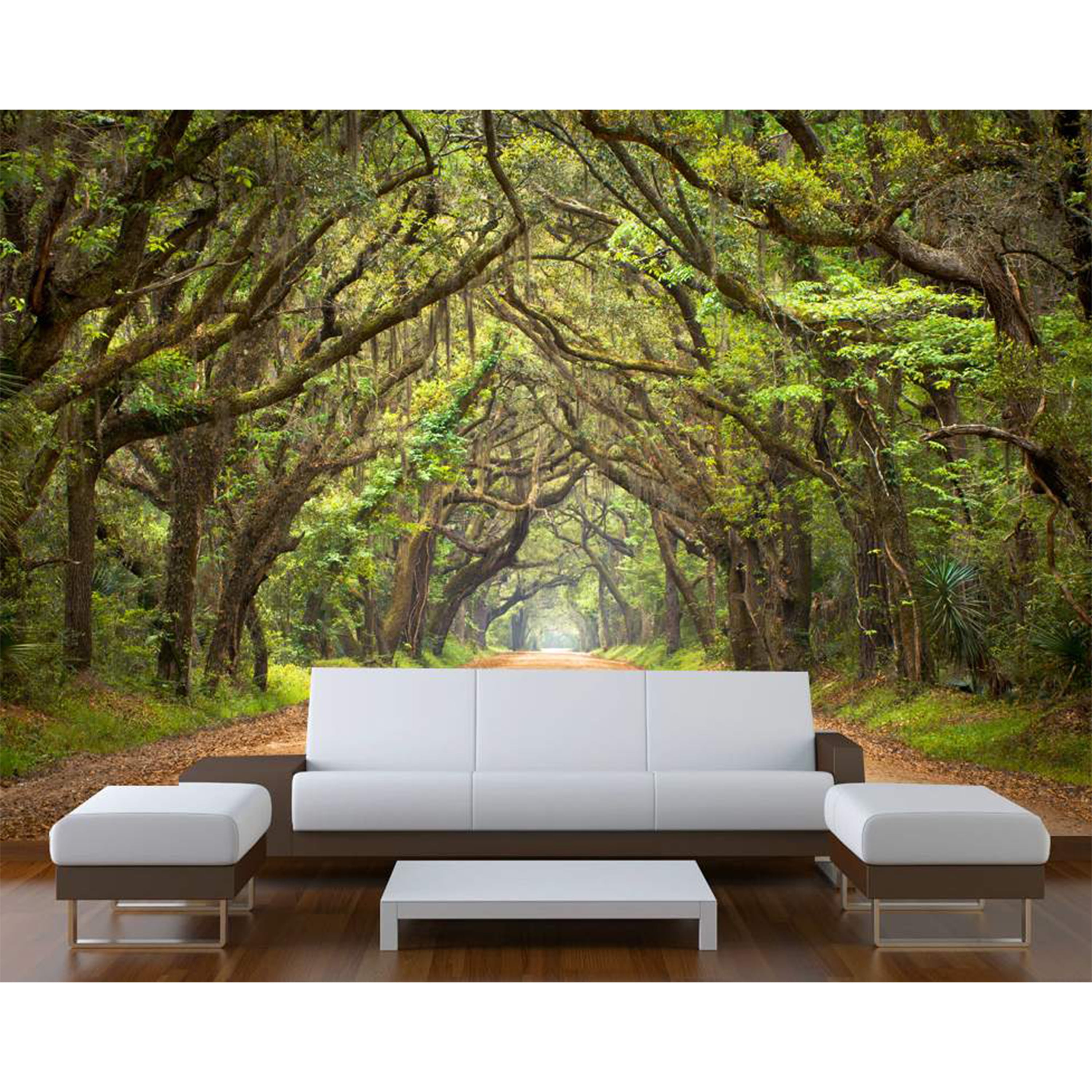 Startonight Mural Wall Art Trees Tunnel Illuminated Nature Landscapes