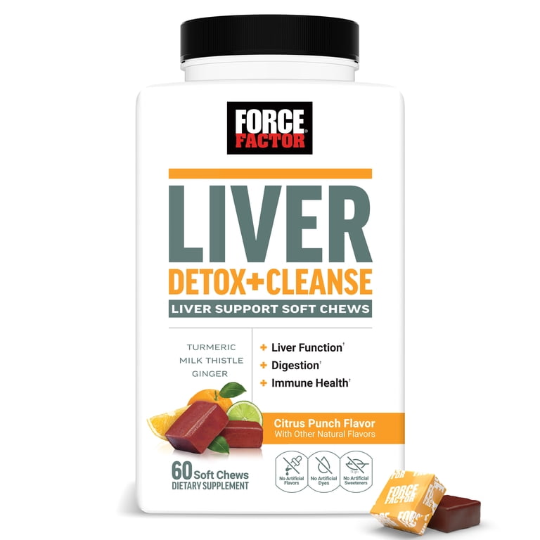 Force Factor Liver Detox + Cleanse Soft Chews, Citrus Punch photo 2
