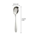 thumbnail image 2 of Round Dessert Spoon,1 pack Premium Stainless Steel Spoons with Long Handles,6''Long Tablespoon,Asian Soup Spoon Serves of coffee,desserts,salads(Silver)/ Home Essentials, 2 of 5
