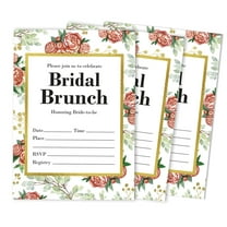 Inkdotpot 30FloralFill-In Style Bridal Shower Invitations Wedding Blank Invites