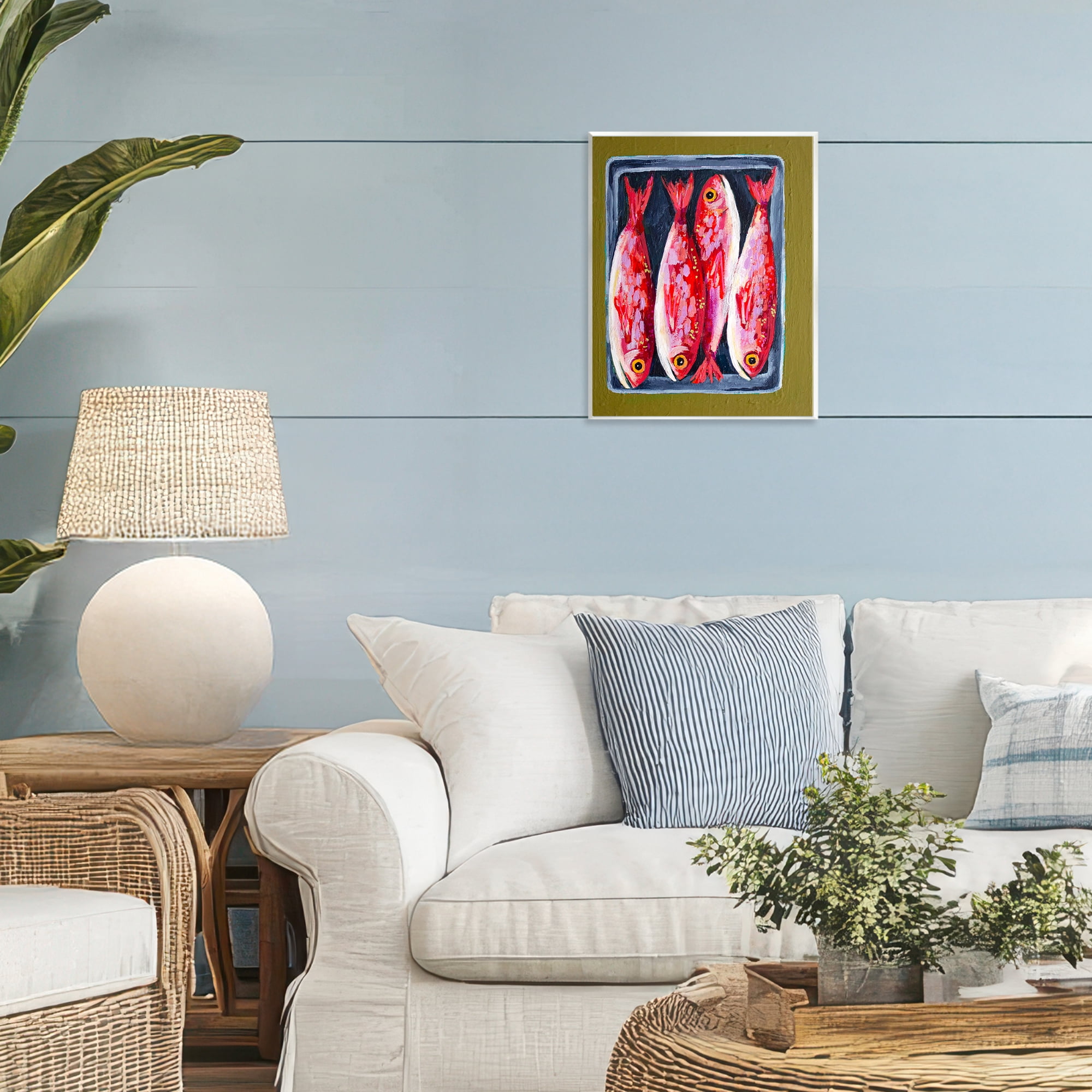 Stupell Industries Red Fish on a Platter Wall Plaque Art, design by Rachel Nerney