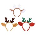 thumbnail image 1 of 3pcs Antlas de renovarias Diaderos de Navidad Hoops para el cabello de la cabeza de cabeza de la cabeza de la cabeza de las mujeres, 1 of 7
