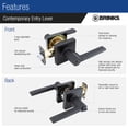 thumbnail image 3 of Brinks Contemporary Keyed Entry Lever Doorknob, Matte Black, 3 of 7
