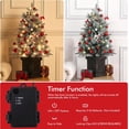thumbnail image 6 of Senfot 3ft Pre-Lit Artificial Small Christmas Tree, Snow Flocked Xmas Tree Includes 78 Led Lights, Christmas Home Decor 2pcs, 6 of 9