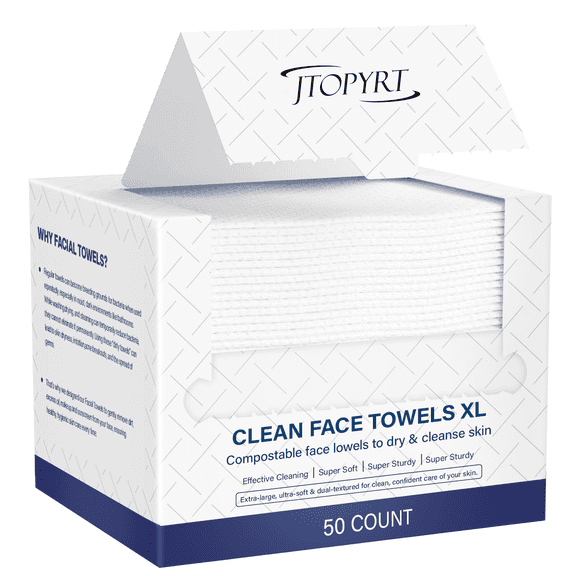 Jtopyrt  Face Towels for Sensitive Skin Ultra Absorbent Chemical-Free Clean Towels for Face