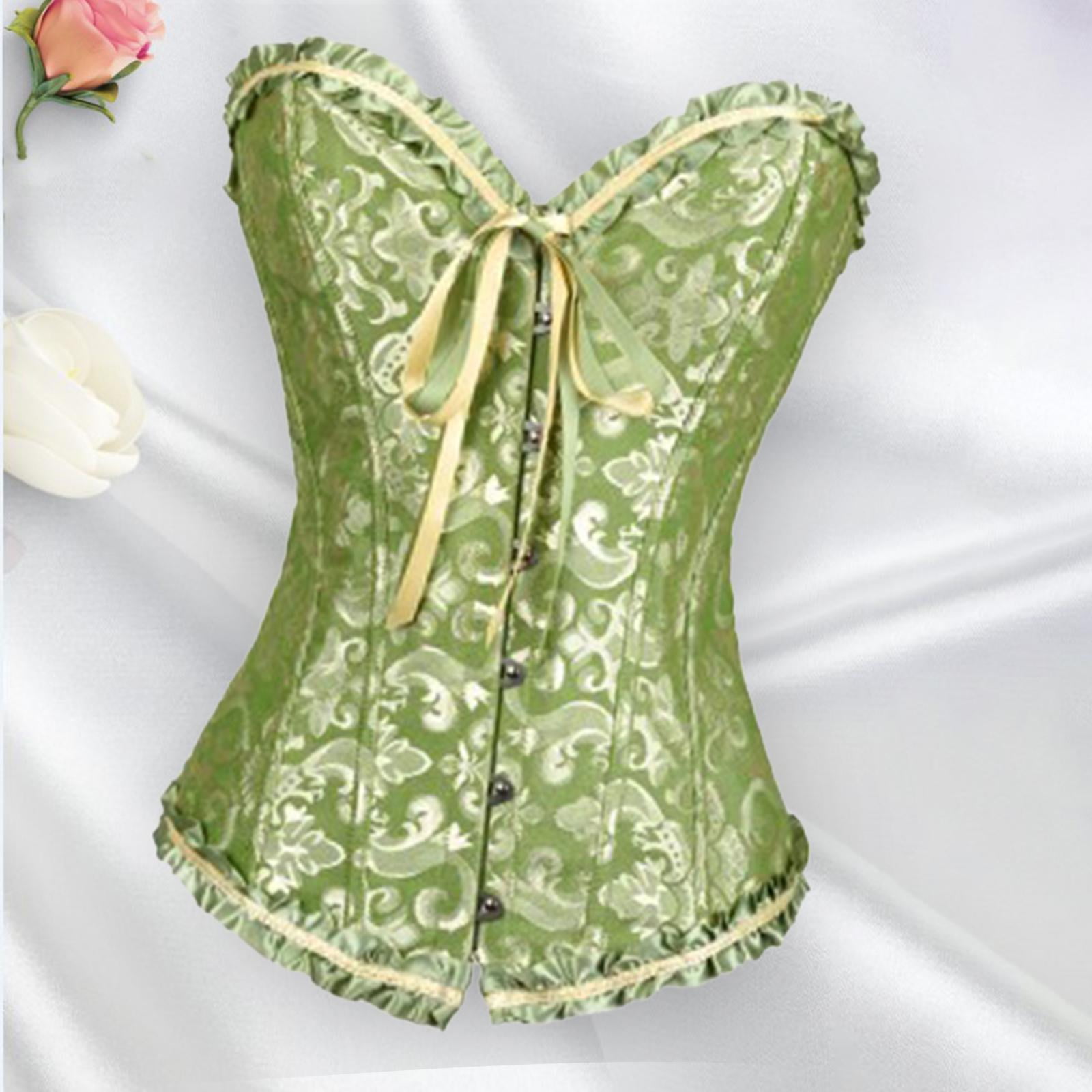 Women Floral Corset Gothic Corsets Camisole Tank Lingeire Lace up