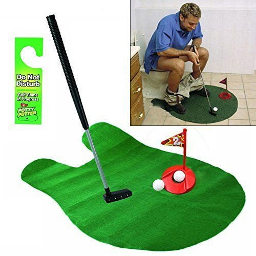 Toilet Golf Toy - Jeu de toilette Mini Golf Jouet - Ensemble de