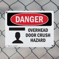 thumbnail image 5 of (2 Pack) Overhead Door Crush Hazard OSHA Danger Sign 10 Inch X 7 Inch Indoor / Outdoor Rust-Free Aluminum Metal Signs for Workplace, Workshop, and Construction Site, Made in the USA, 5 of 8