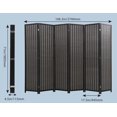 thumbnail image 3 of CL.HPAHKL Bamboo Room Divider 6 Panel Folding Privacy Screen Freestanding Wall Divider 6 ft Tall Room Partitions and Dividers for Home Bedroom Living Room, Black, 3 of 8