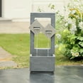 thumbnail image 5 of LuxenHome Cascading Gray Resin Rectangular Outdoor Fountain with Lights, 5 of 8