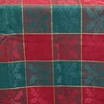 thumbnail image 3 of Fennco Styles Royal de NoÃ«l Collection Classic Plaid Jacquard Tablecloth â€“ Red Green Tablecloth for Christmas Banquets, Family Gathering, Special Events and Home DÃ©cor, 3 of 12