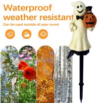 Solar Halloween Lantern, Resin Garden Decoration, Outdoor Spooky Pathway Insertion, Cemetery Graveyard Decor, Party Yard Accessory