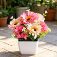 thumbnail image 6 of Clearance Artificial flowers under $5,‌Artificial Chrysanthemum Flower Gypsophila Pot Bonsai Decor Lifelike Flowers In Planter Realistic Home & Decor Perfect For Garden Wedding, 6 of 7