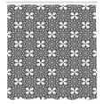 thumbnail image 3 of Antique Oriental Shower Curtain, Cultural Monochrome Circle and Sharp Ornaments Combined Print, Fabric Bathroom Set with Hooks, 69W X 70L Inches, Charcoal Grey and White, by Ambesonne, 3 of 3