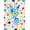 Blue, Pattern 3, variant on ODIKA 2x3 Machine Washable Non-Slip Area Rug, Confetti Burst with Playful Multicolored Accents High Traffic Rug, Blue, 378992