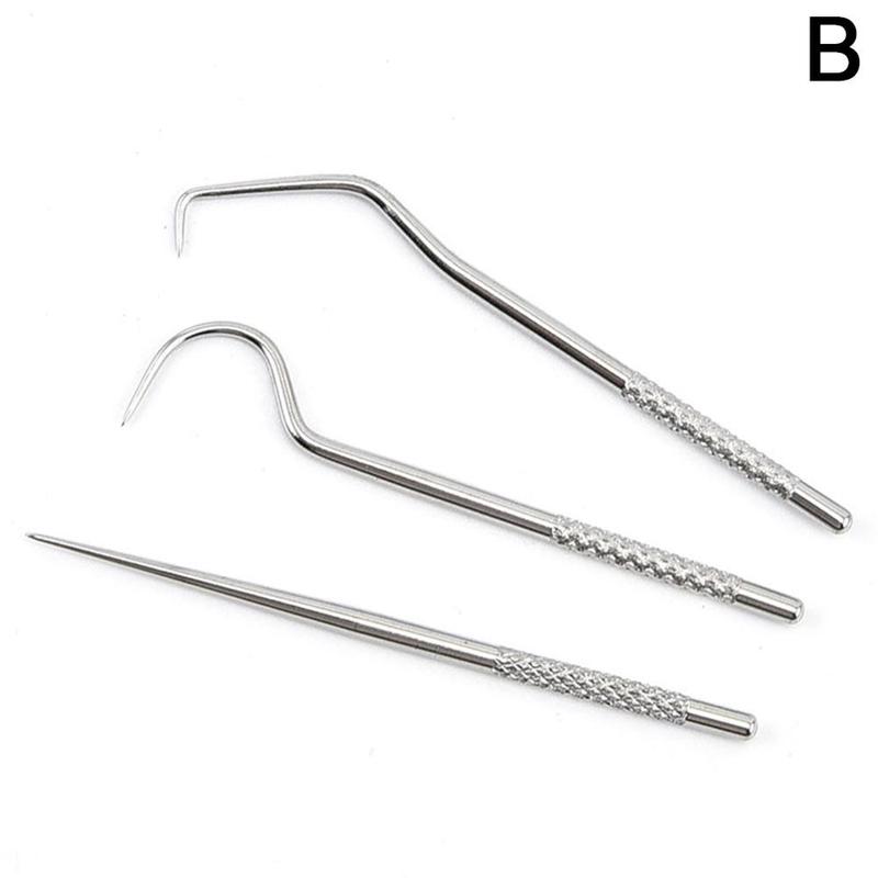 Toothpick Set Metal Steel Cleaning Tooth Floss Flossers Portable T1R6