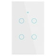 thumbnail image 2 of 1/2/3/4 gang TUYA WiFi Smart Touch Switch Home Wall Button for Alexa and Google Home Assistant Wall mounted glass panel touch light switch, 2 of 7