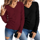 thumbnail image 1 of Set De 2 Sueter De Mujer Manga Larga Unitalla Sueteres Botón Sweater, 1 of 9