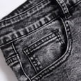 thumbnail image 6 of Luwomo Men's Jeans Retro Embroidered Slim High Waist Straight Leg Trousers Streetwear Male Denim Pants, 6 of 8