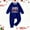 Blue, variant on Zhanying Christmas Family Matching Pajamas Set 2025 Long Sleeves Tops and Plaid Joggers Pants with Lounge Romper Holiday Sleepwear
