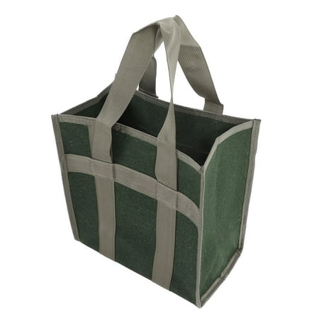 

Large OD Green Canvas Tool Bag - Wide Mouth Wear Resistant & Waterproof Storage for Electricians - 29 X 29 X 17cm / 11.4 X 11.4 X 6.7in