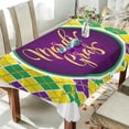 thumbnail image 4 of Coolnut Mardi Gras Tablecloth, Waterproof Washable Polyester Square Table Cover, Durable Tablecloth for Kitchen Dining Table Party Decor, 60"X 108", 4 of 7