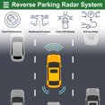 thumbnail image 2 of Unique Bargains Universal Car Vehicle Reverse Backup Radar System Reverse Parking Sensors Distance Detection Black 4 Pcs Parking Sensors Alarm Buzzer Reminder, 2 of 8