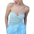 thumbnail image 4 of Top sin tirantes para mujer Sexy Sweetheart Knit Knot Front Camisola sin mangas Adepaton BST3006084-2, 4 of 6