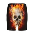 thumbnail image 5 of Naloa Satanic Skull Men's Short Pajama Pants, Lounge Comfort Shorts with Elasticized Waistband and Side Pockets - Large, 5 of 9