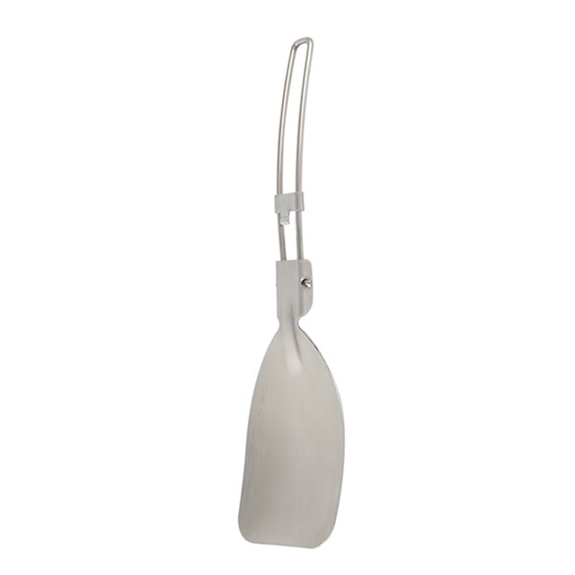Soidarity Espátula plegable portátil para barbacoa, espátulas resistentes de acero inoxidable para cocina, Camping, utensilios de cocina para freír y Estufas de camping Soidarity OD024953-00