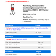 thumbnail image 2 of Water Pump, Alternator and Air Conditioning Accessory Drive Belt - Compatible with 2015 - 2019 Hyundai Sonata 2016 2017 2018, 2 of 2