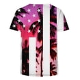 thumbnail image 5 of Patlollav Women Clothes,Clearance Womens Independence Day Summer Round-Neck T-Shirt Print Short Sleeve Tops, 5 of 5
