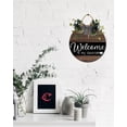 thumbnail image 3 of Welcome To My Classroom Front Door Sign Funny Wreaths Hanging Wooden Plaque Decoration Round Rustic Wood Farmhouse Porch Decor for Home Front Door Decor, 12 Inch, 3 of 5