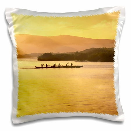 Hawaii Outrigger Canoe 3dRose Outrigger canoe Sunset Molokai Hawaii - US12 DPB0074 - Douglas Peebles, Pillow Case, 16 by 16-inch ()