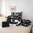 thumbnail image 6 of Erosebridal Kawaii Soccer Pattern Kids 7 Pieces Bedding Comforter Set,Letter D Monogrammed Full Bedding Set For Boys Teens,Reversible Black, 6 of 7