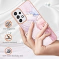 thumbnail image 5 of Marble Pattern Case for Samsung Galaxy A33 5G (Not 4G), Built-in 360 Rotatable with Ring Holder Kickstand Slim Shockproof Bumper Phone Case Cover for Samsung Galaxy A33 5G DLS Rose Gold, 5 of 7