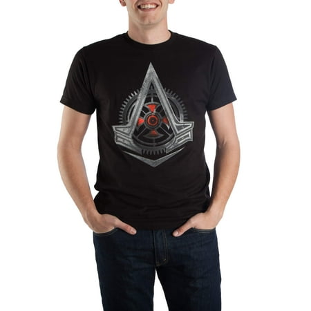 Assassin's Creed Men's logo men's graphic t-shirt, up to size (Assassins Creed Black Flag Best Outfit)
